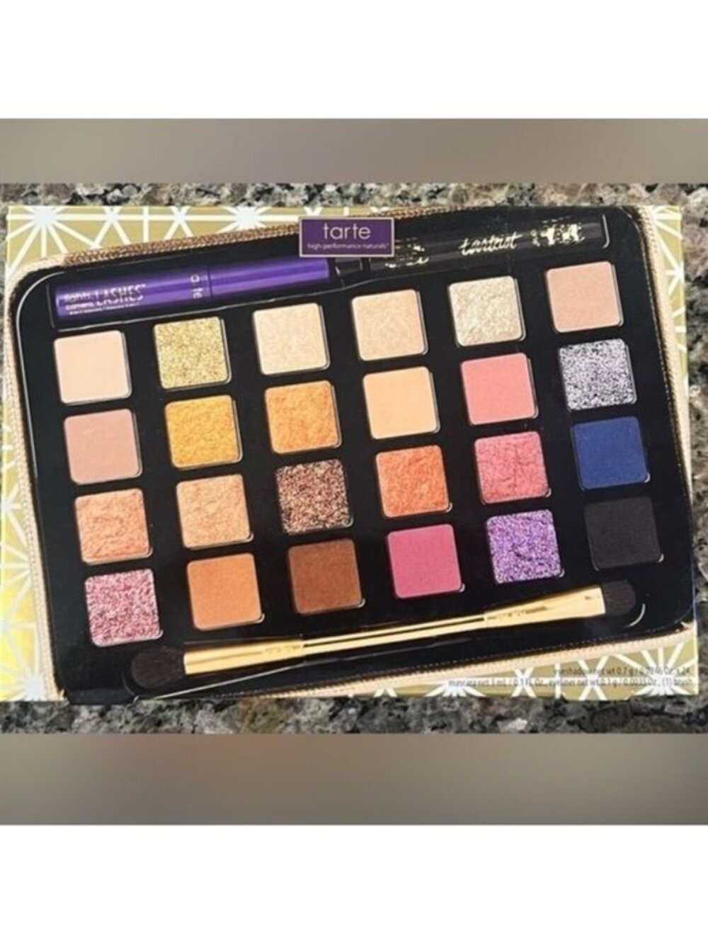 NIB Tarte Winter Wonderglam Luxe Eye Palette Set Shimmer Glitter Metallic Makeup - Picture 2 of 15